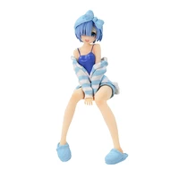 original relife in a different world from zero rem pajamas ver reprint anime figures cartoon model toy desktop ornaments