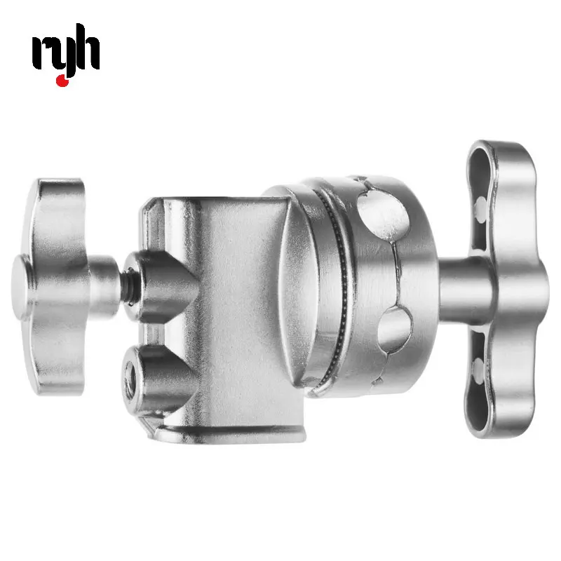 

RYH Heavy Duty Stainless Steel Video Stand Grip Head for Light Stand C-Light Stand Silver