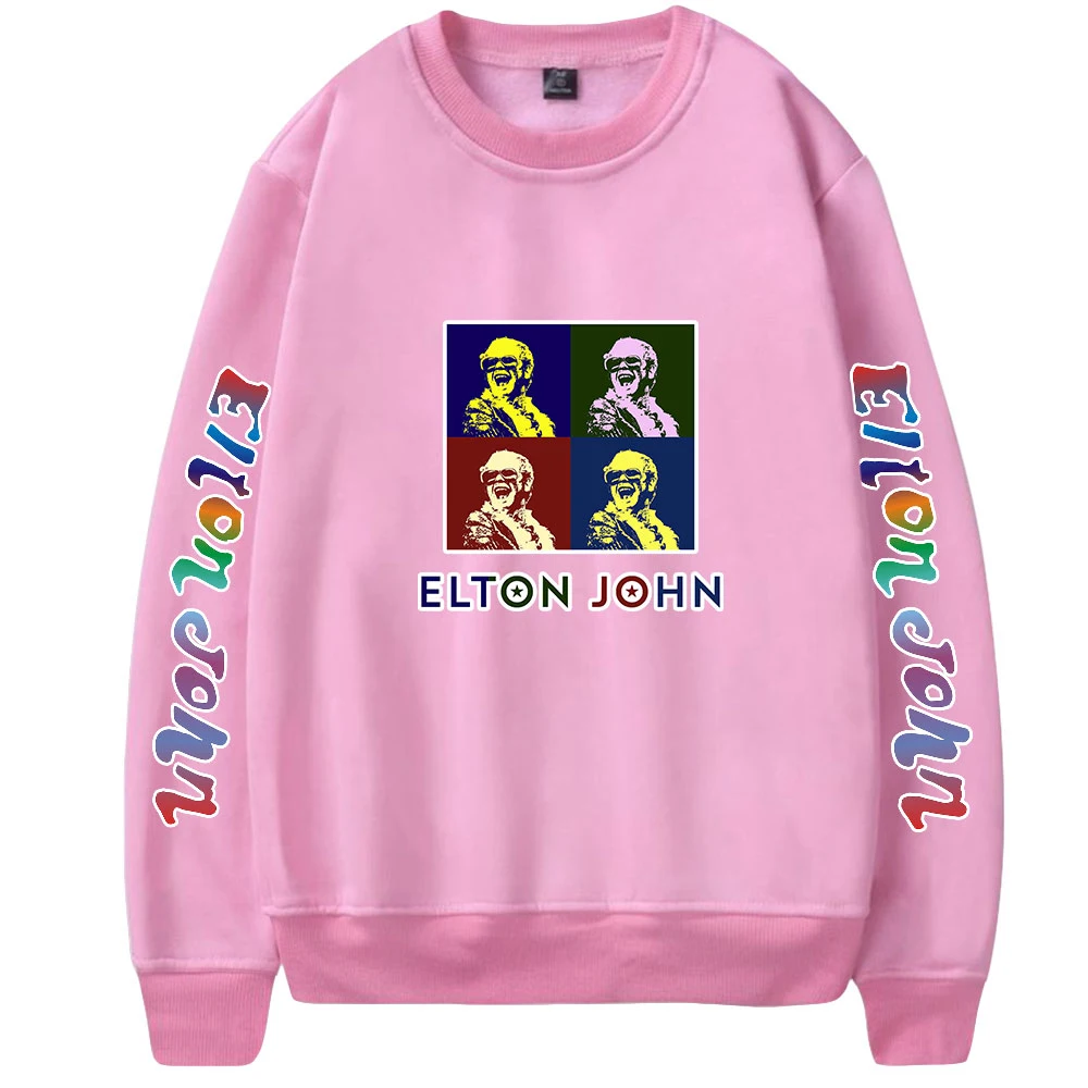 

Весенне-осенние Модные свитшоты Elton John, новинка 2022, повседневные облегающие топы с длинными рукавами и принтом букв
