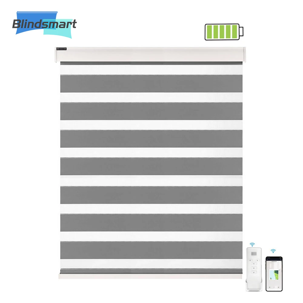 

Умные жалюзи Blindsmart Tuya Zigbee Zebra, роллер с регулируемой яркостью, Alexa Google Home, голосовое управление