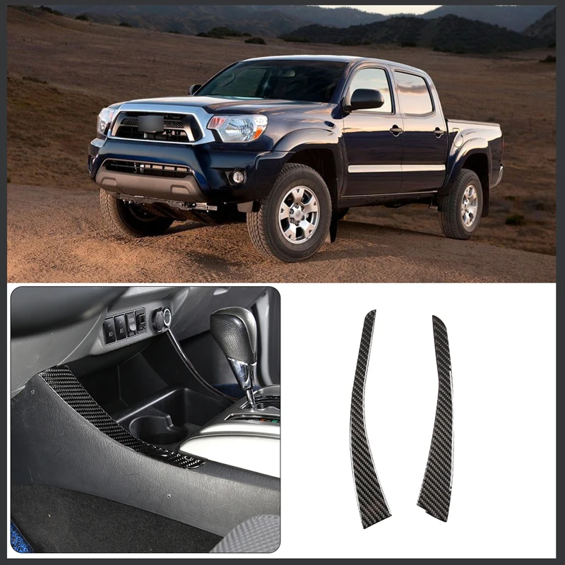 

For Toyota Tacoma 2011-2015 car styling soft carbon fiber gear side trim strip car interior modification accessories