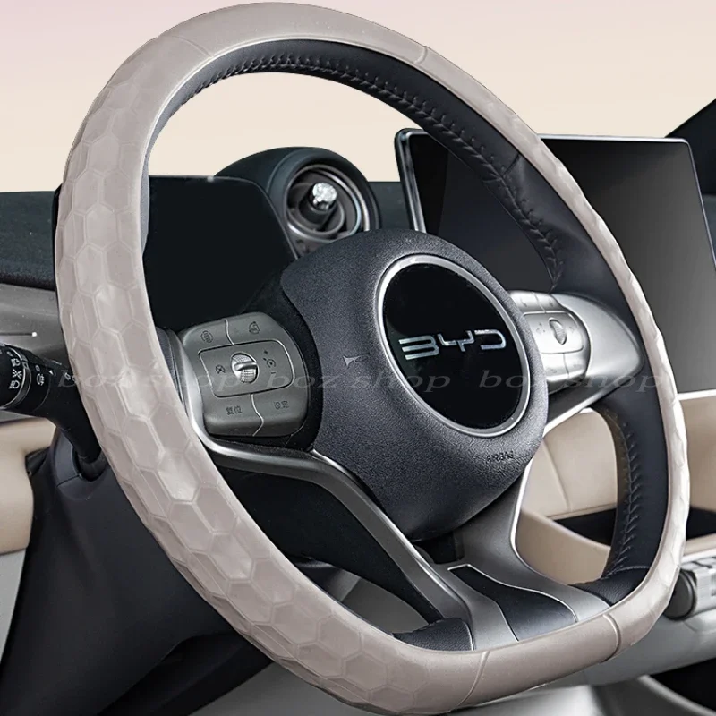 Чехол на руль для BYD Seagull Dolphin Han EV Yuan Plus Qin Plusdmi Tang Seal Song Pro силиконовое нескользящее