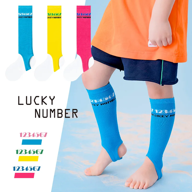 

Boy's Girl's Trend Socks Spring Summer Thin Sports Personalized Printed Letter Children's Socks Sandals Calf Stepping Breathable