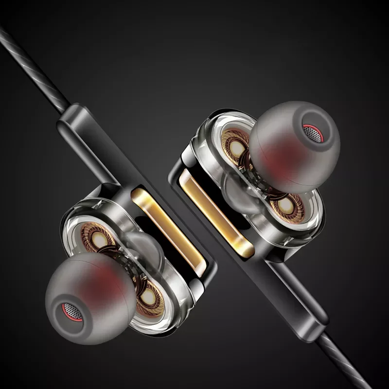 

Original 3.5mm Fonge X3 Double Dynamic In-Ear Earphone Heavy Bass 360 Degree Surround Sound Stereo Earburds with Mic CA