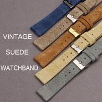 vintage suede watch 18mm 20mm 22mm quick release watch strap genuine leather wristband belt accessories for brand watch
