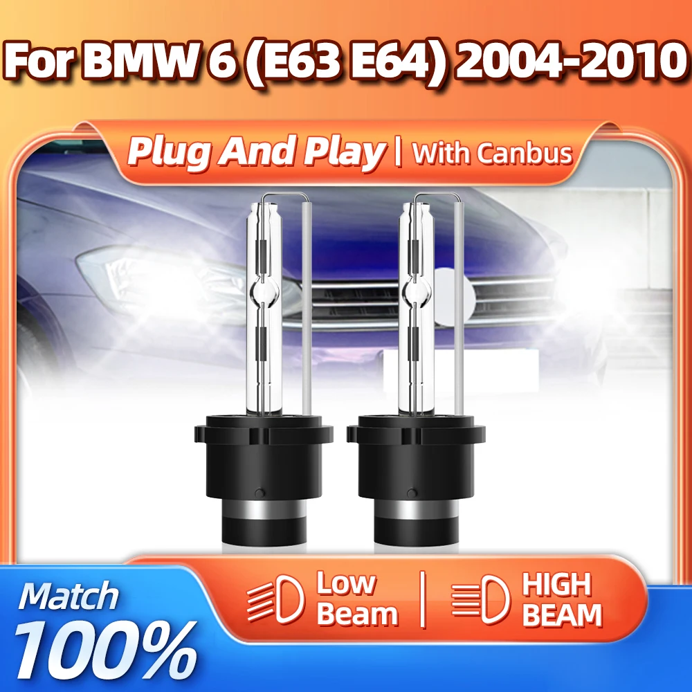

Запасные HID ксеноновые лампы D2S для автомобильных фар, лампа 12 В, автомобильная лампа светильник 6000K для BMW 6 (E63 E64) 2004 2005 2006 2007 2008 2009 2010