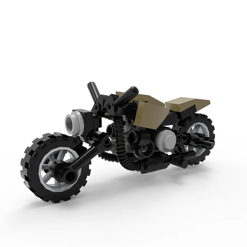 

Конструктор MOC совместимый с минифигурками, набор строительных блоков для мотоцикла, маленький автомобиль с мотором, сборная игрушка для де...