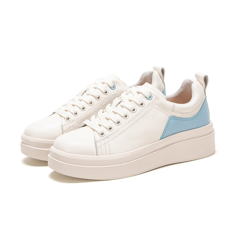 

CHCH Women's Shoes Cowhide Small White Shoes Flat Shoes Non-slip Breathable Casual Correction Heightening Balance Shoes for Wome