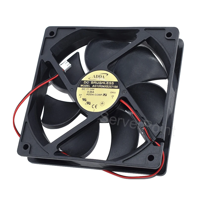 Оригинальный Новый промышленный/охлаждающий вентилятор для ADDA 12 см 12025 AG12024XB257100 24 В 0.46A