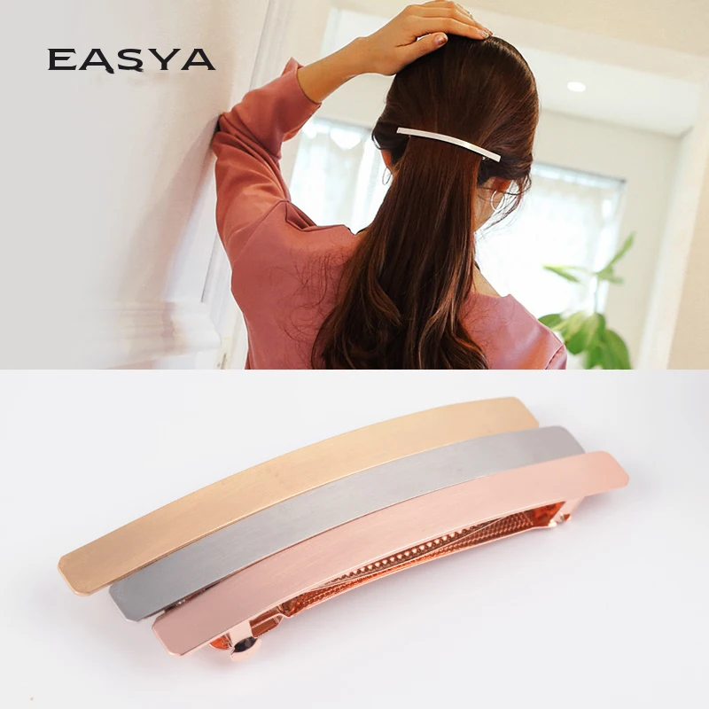 

EASYA High Quality Solid Color Hair Barrettes For Women Large Metal Hair Accessories Headwear Hairpin Clips