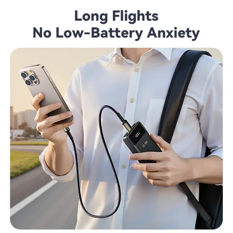 KUULAA 10000 мАч powerbank 22,5 Вт портативное зарядное устройство двойной кабель быстрая зарядка портативный аккумулятор power bank для iPhone 16 15 14 Xiaomi