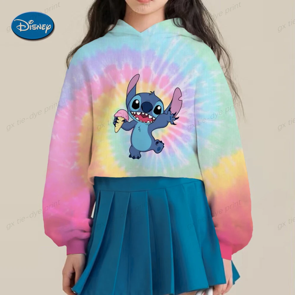 

Новинка 2022, весенне-осенняя Короткая Толстовка для девочек с рисунком Диснея, худи, Повседневное платье для девочек с рисунком из мультфиль...