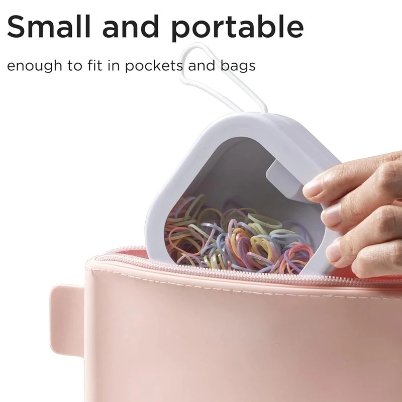 6 шт. портативный органайзер для резинок волос дорожные контейнеры хранения