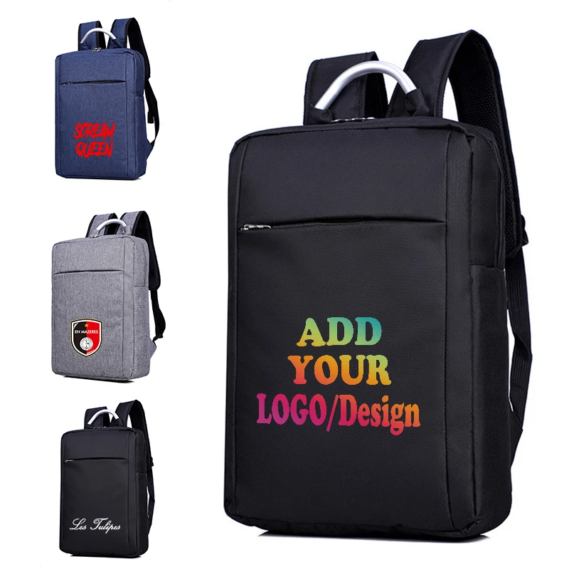 

Customized Travel Backpack Men Personalization Business Backpack With Your Logo Name Print Picture School Shoulder Bag