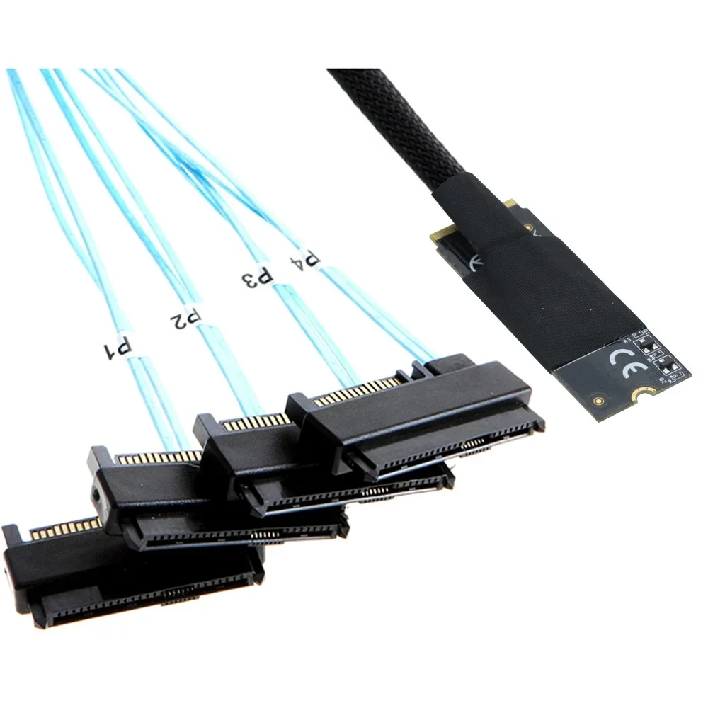 M. 2 Mkey SFF-8643 Контакт на 4-портовый серверный высокоскоростной кабель-переходник SAS