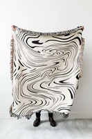 casual abstract blankets decoration black white line blanket carpet sofa leisure single tapestry sofa blanket throw blankets