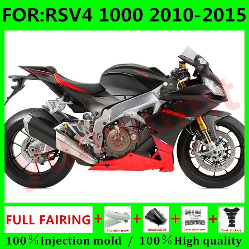 

NEW ABS Motorcycle full Fairing kit Fit For RSV4 RSV 4 1000 2010 2011 2012 2013 2014 2015 Bodywork fairings kits Set red black
