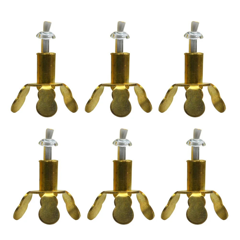 

6Pcs Copper Candlestick Desktop Wick Holder Praying Wick Stand