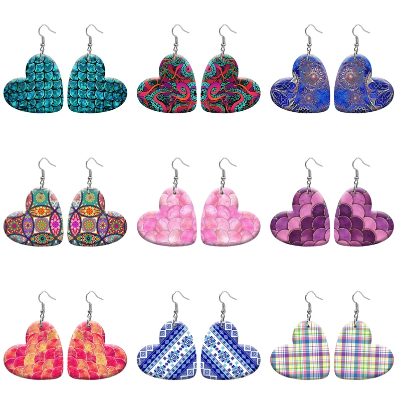 

Colorful ArtIst DIY Heart Resin Hook Earrings For Women Jewelry Y2K Piercing Ear Drop Dangle Accessories Gift For Girls