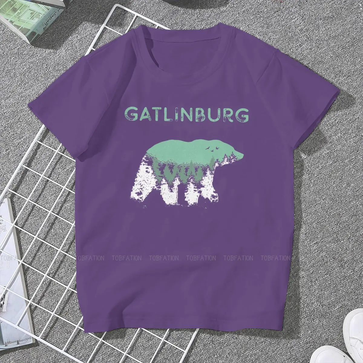 Gatlinburg теннесебридная зеленая ткань с изображением лесного медведя базовая