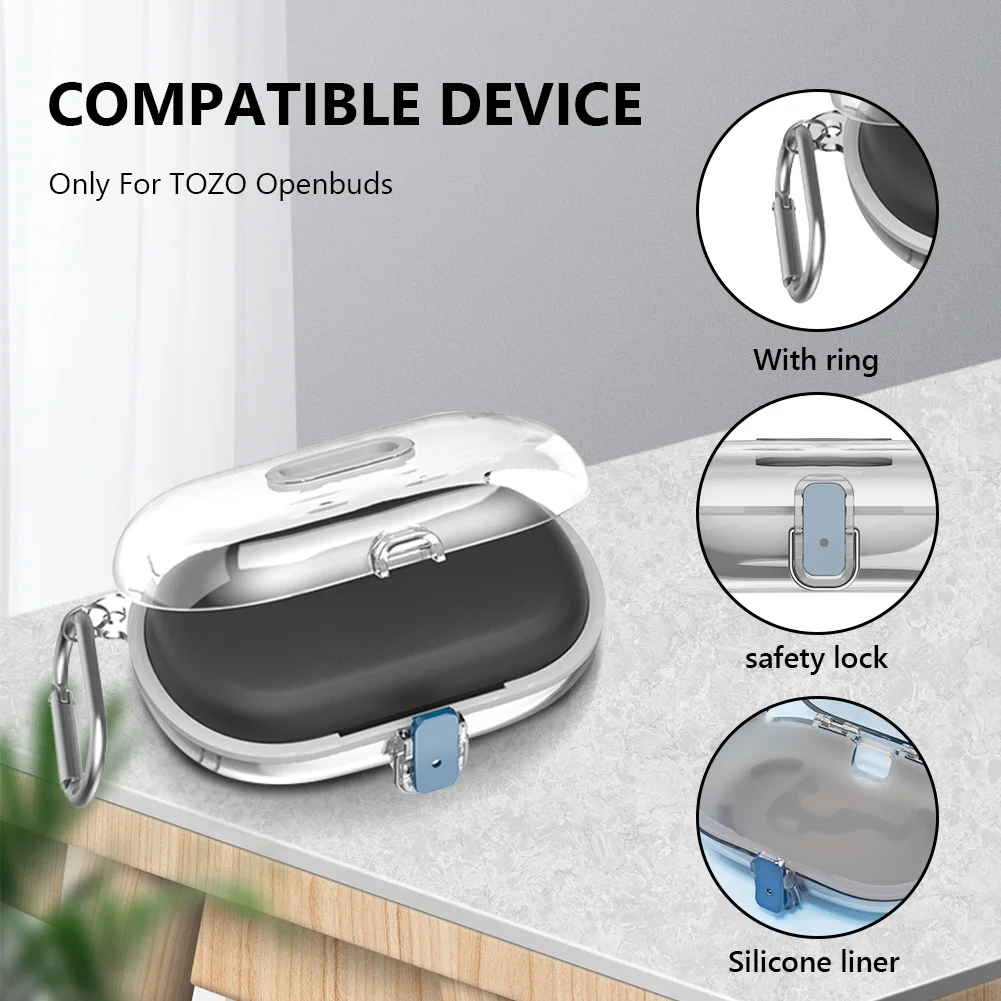 Чехол для TOZO открытые наушники беспроводные противоударный чехол из жесткого