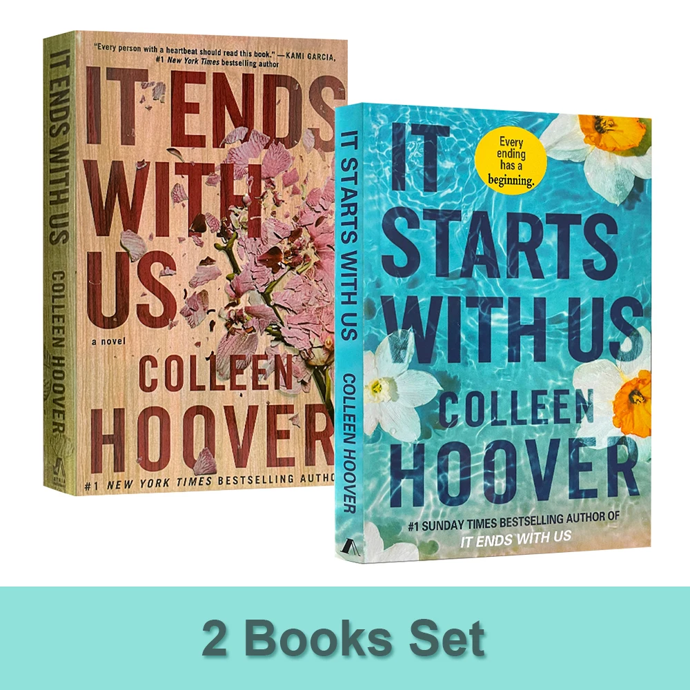 

It Starts with Us, It Ends with Us 2 Books Set By Colleen Hoover New York Times bestseller Contemporary Women Fiction Paperback