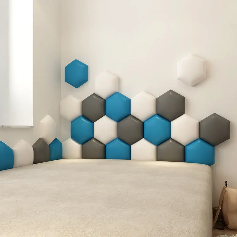 

ACBHexagon Adhesive Bed Headboard Stickers Cabecero Cama 135 Head Board Tete De Lit Bed Head Board Front Panels Wallboard