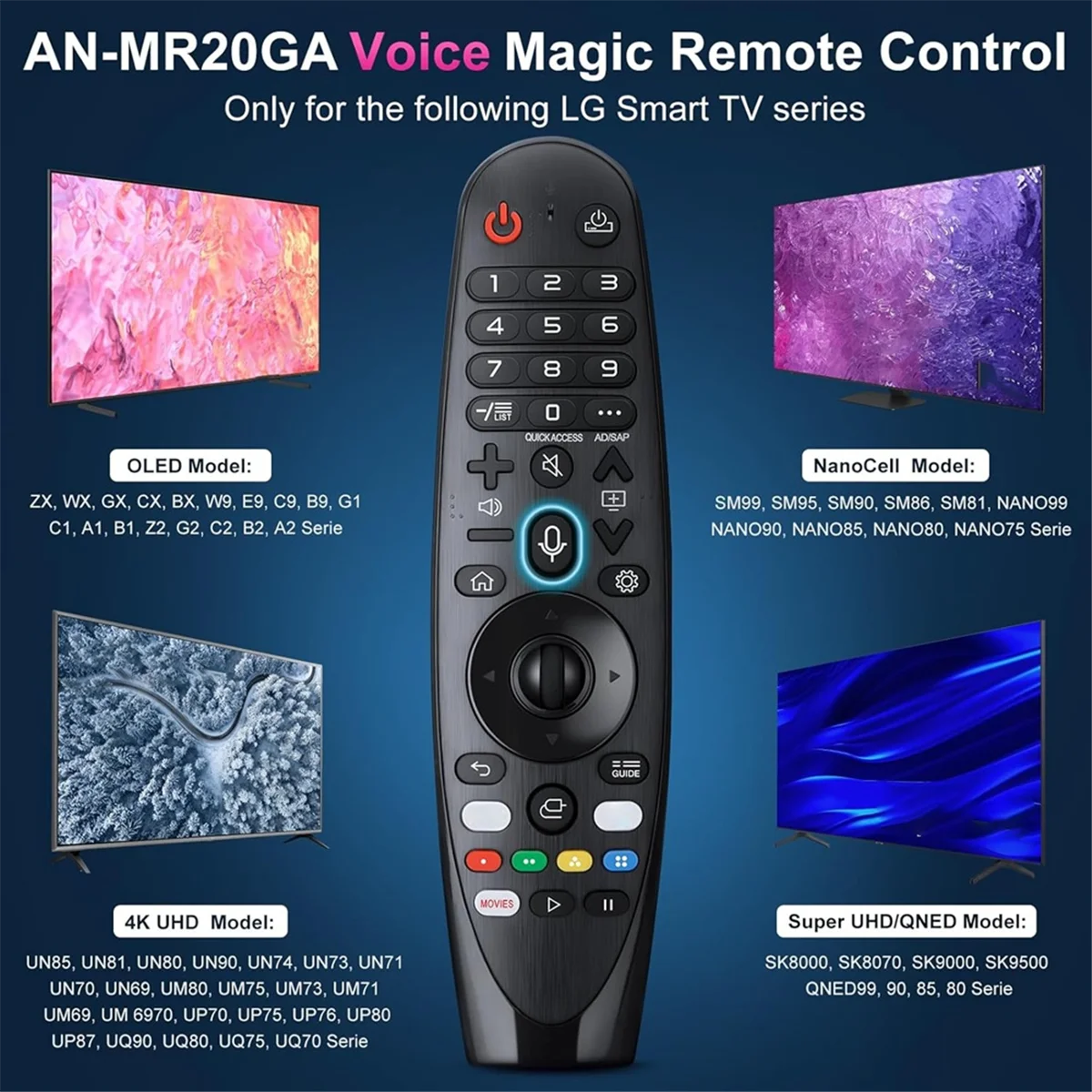 Фото Пульт дистанционного управления A25P Voice Magic AKB 7585501   Замена пульта дистанционного управления для LG Smart TV an-MR20GA MR18BA с функцией указателя №3