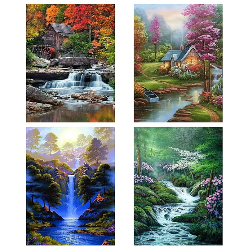 

Набор для алмазной живописи «сделай сам», 4 шт., набор для алмазной живописи для домашнего декора, 30 х40 см