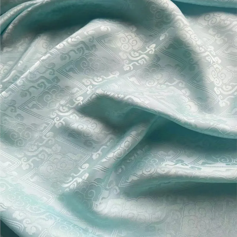 Ткань из натурального шелка юбка ханьфу винтажная жаккардовая Дизайнерская