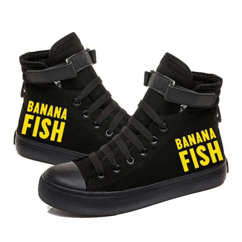 2022 Anime Banana Fish Printed High Top Canvas Shoes Cozy Sneakers