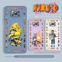 anime naruto cute for xiaomi poco x3 nfc f3 gt m4 m3 m2 pro c3 x2 11 5g ultra silicone liquid rope phone case cover fundas coque