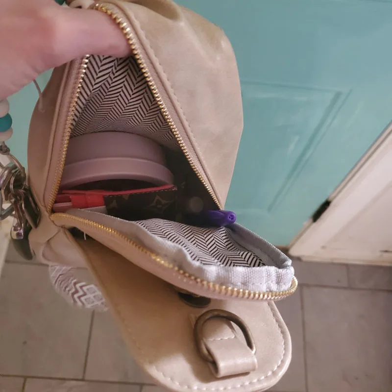 Women Sling Bags Trendy Guitar Straps Crossbody Pouch Portable Multifunction Shoulder Backpack PU Leather Solid Fanny Packs