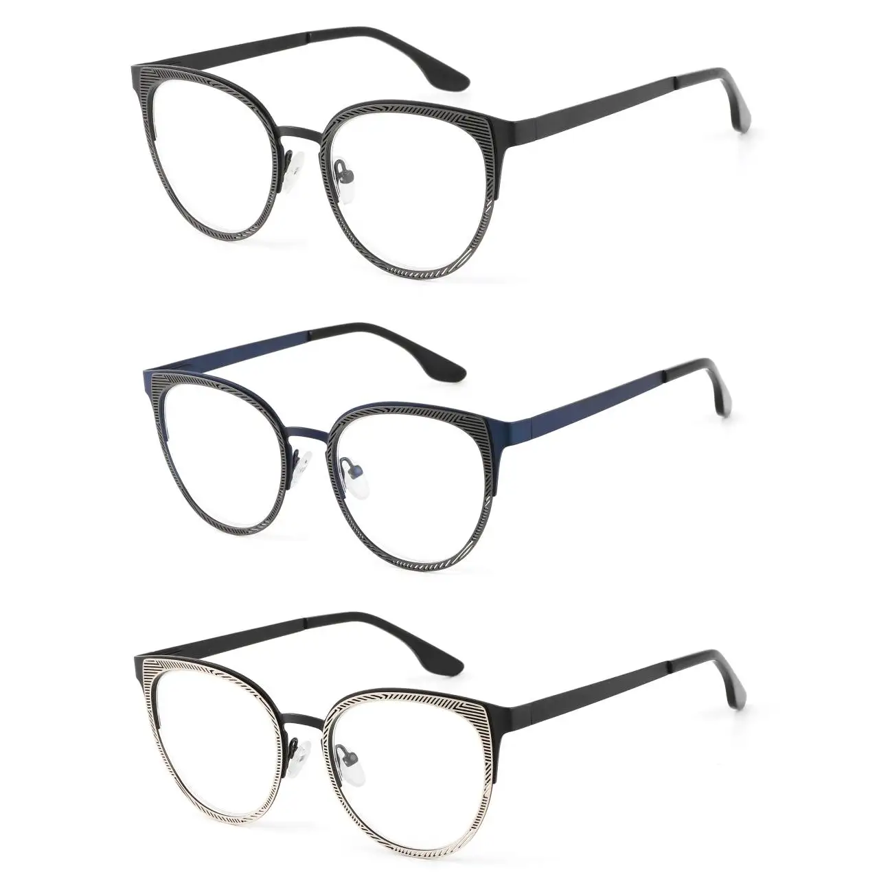Оправа для оптических очков из нержавеющей стали мужчин и женщин очки высокого