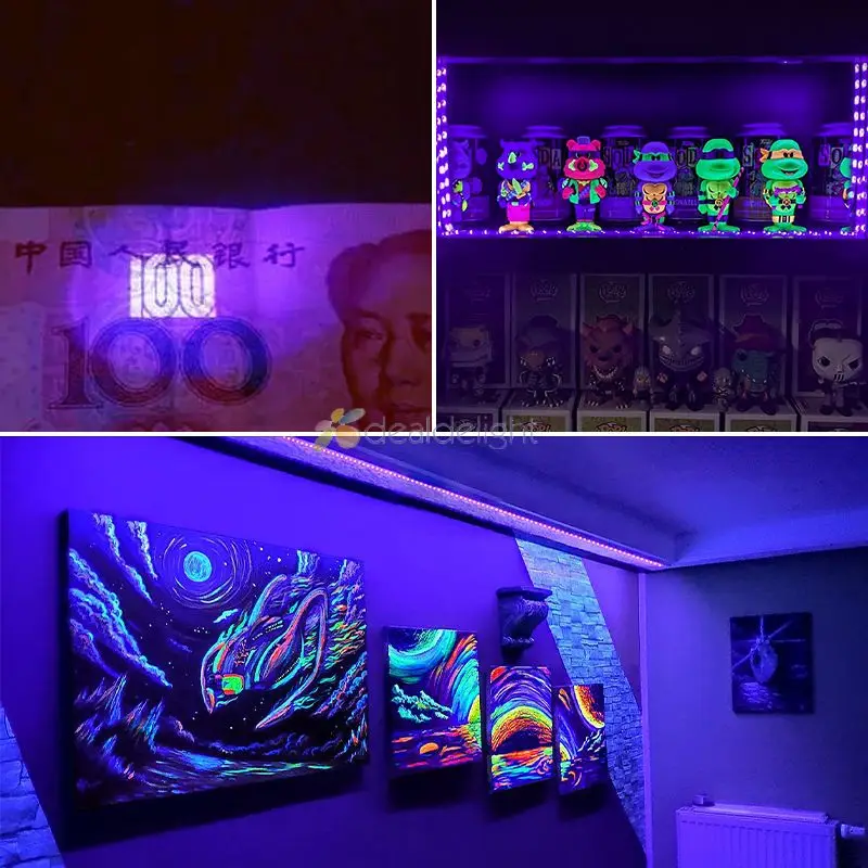 DC12V 5 млот 3528 SMD 600 Led s ультрафиолетовая Светодиодная лента 39-нм (art.: 726f234f) - 726f234f