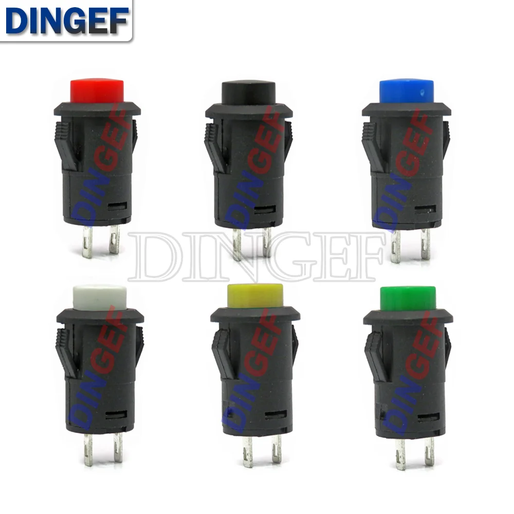 5 шт. кнопочные переключатели DS427 DS428 12 мм ВЫКЛ-ВКЛ кнопочный переключатель