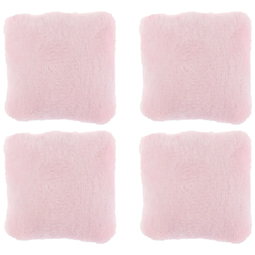 

4 Pcs Bed Pillows Dollhouse Accessories Miniature Couch Wear-resistant Fake Adorable Model