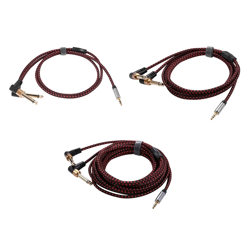 

Новый аудиокабель 3,5 мм к двойному 6,35 мм Aux-кабелю 6,35 мм к 3,5 для кабеля усилителя компьютерного микшера