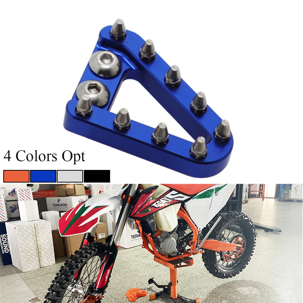 

Motocross CNC Rear Brake Pedal Step Tip Plate For Husqvarna TC TE FC FE Husrberg FS 125 250 350 450 501 Dirt Pit Bike 2013-2016