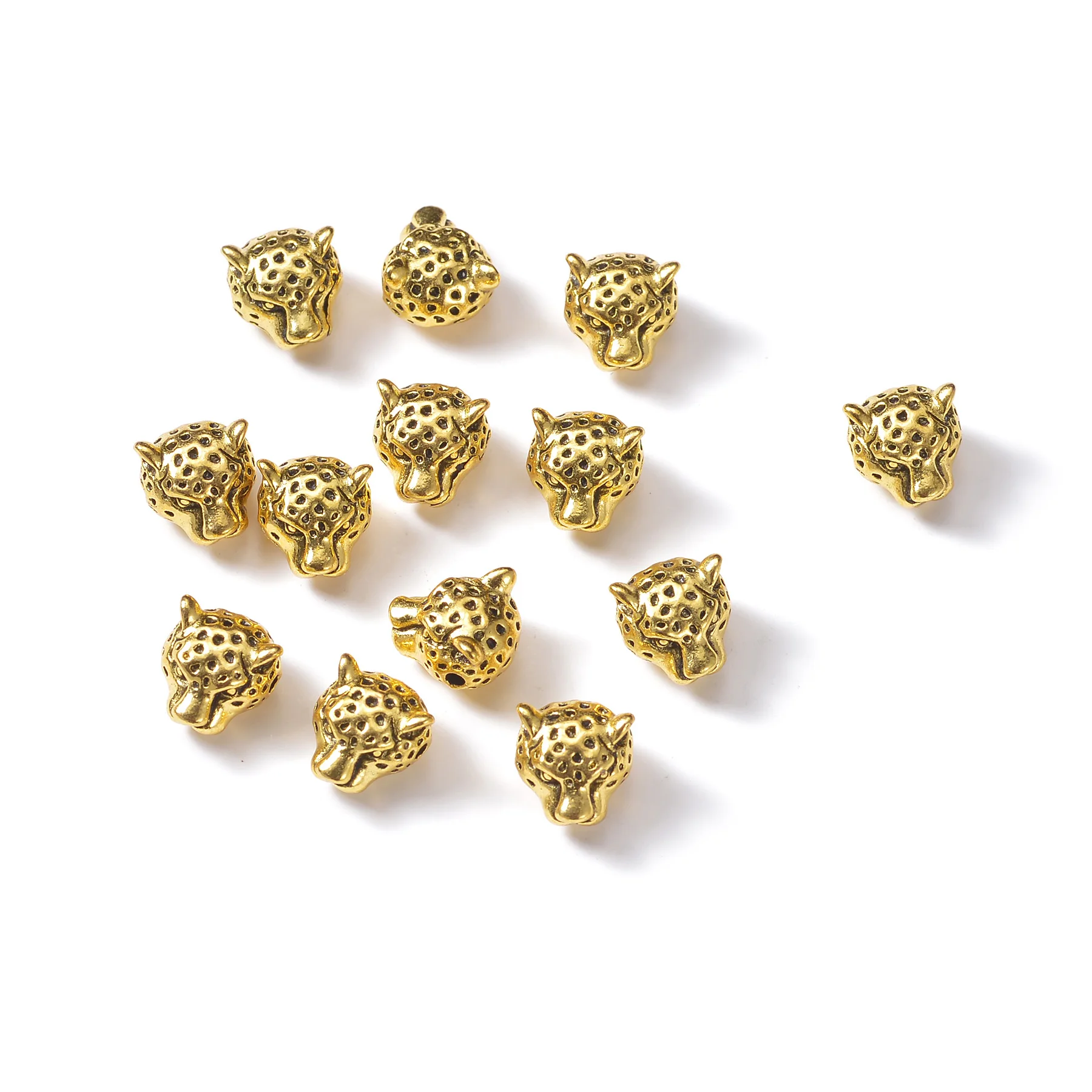 10pcs Charms Animal Beads Leopard Head Beads DIY Making  Bracelet Necklace Jewelry Accessories Wholesale