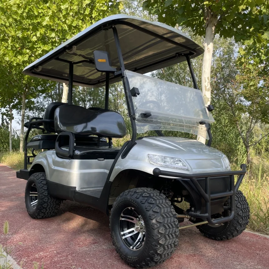 Электрическая тележка для гольфа с аккумулятором на 60 в 2 + 4/6 сиденья