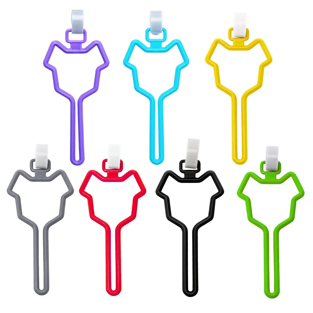 

7pcs Bag Holder with Fasteners Attachment Hands Free Waste Bag Carrier Bag Holder for Leash Dispenser Accessories Mixed Color