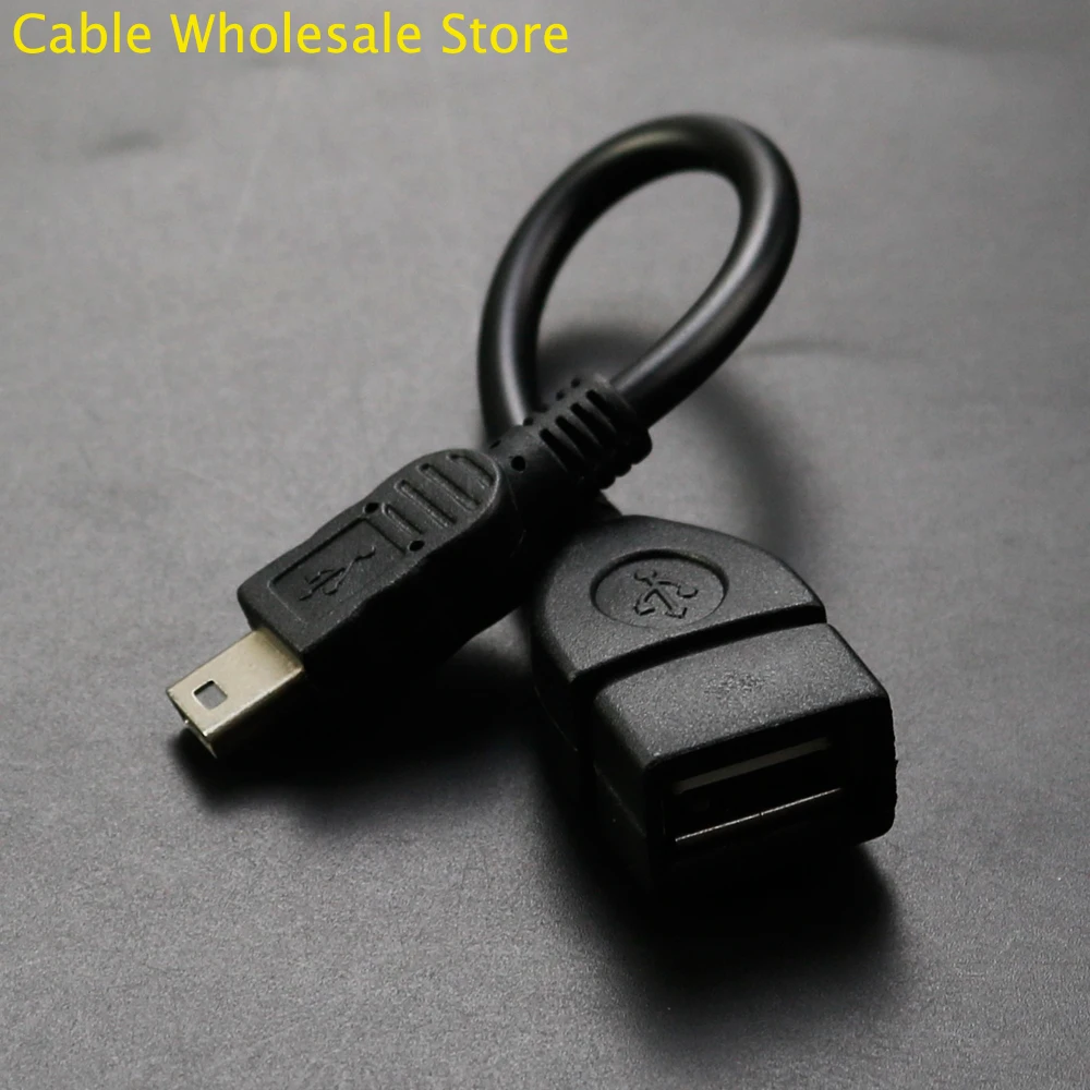 Переходник с Mini папа на USB 2 0 мама прямым штекером кабель для передачи данных
