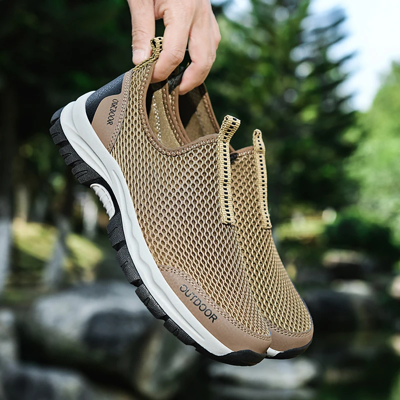 

2022 Men's Sneakers Running Shoes Women's Sneakers Fashion Comfort Hiking Shoes Mesh Breathable Lightweight Loafers Size 39-48
