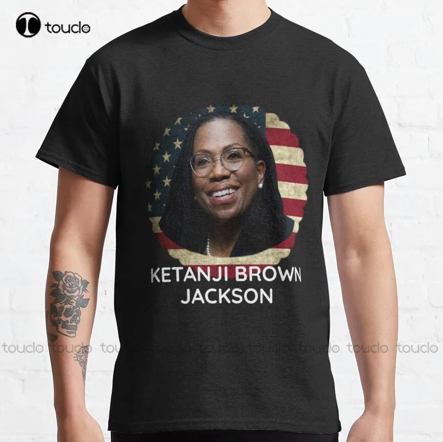 

Классическая женская футболка Ketanji Brown Jackson, первая Черная Женская футболка с рисунком, оригинальный подарок, дышащая хлопковая футболка уни...