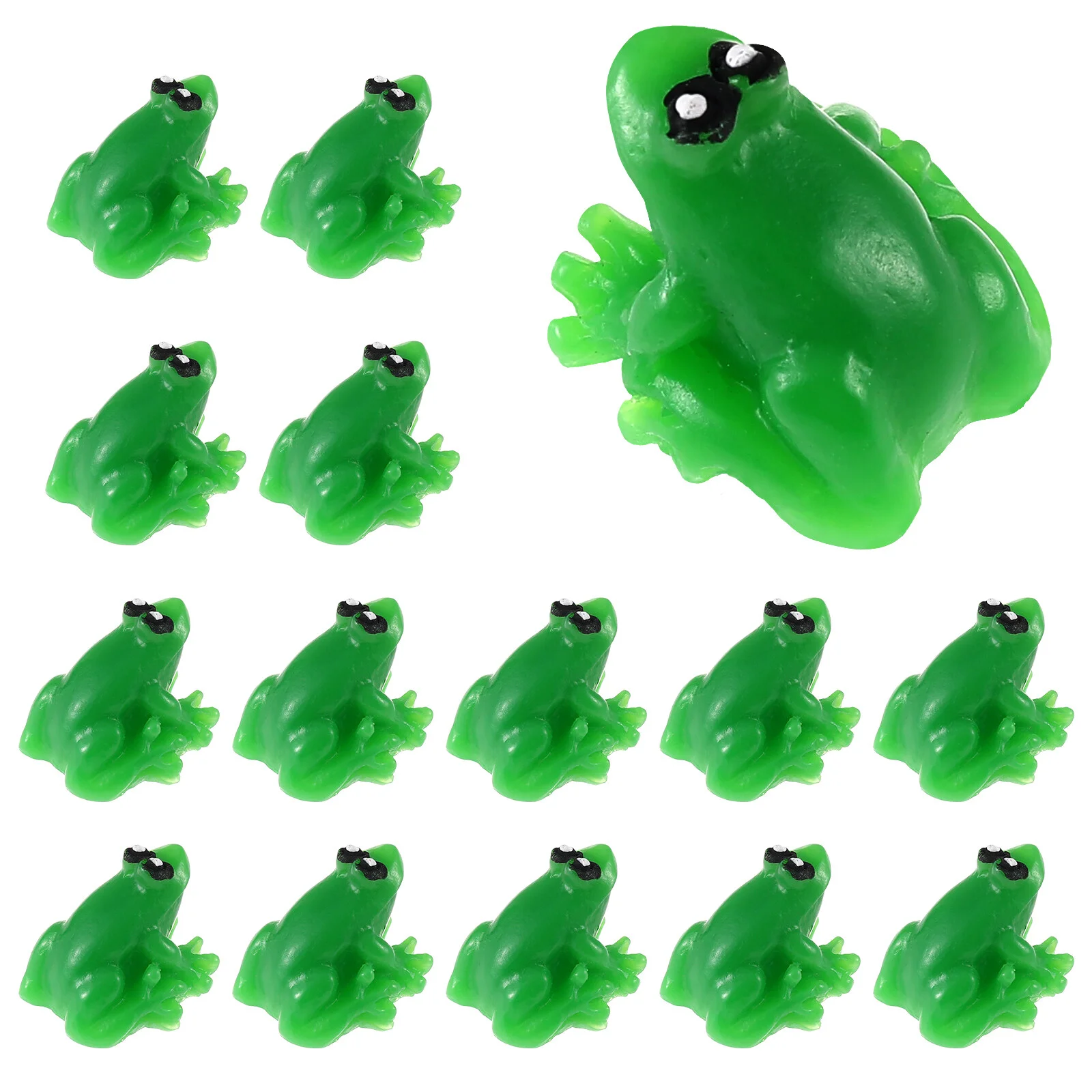 20 Pcs Ornaments Tiny Frogs Playset Accessories Statue Toys Resin Mini Animal Figurines