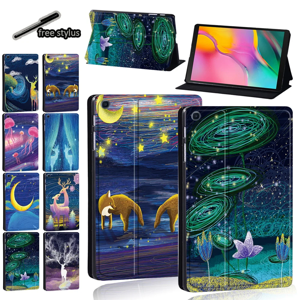 

Чехол для планшета Samsung Galaxy Tab S6 Lite/Tab S7/Tab S6/Tab S4/S5e(T720/T725), кожаный чехол + Бесплатный стилус