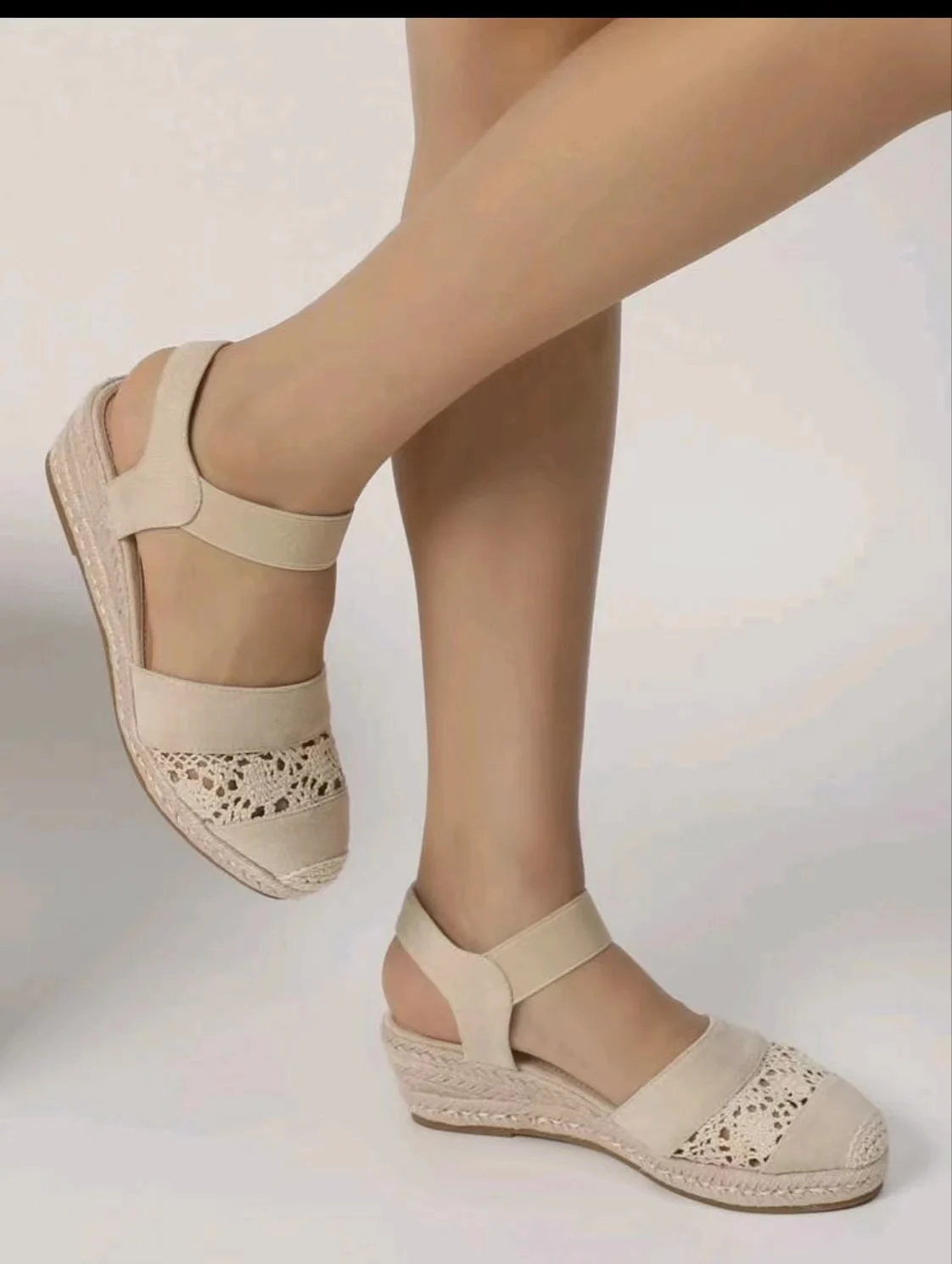 Women's Wedge Heel Espadrilles Sandals, Lightweight & Comfy Closed Toe Slingback Shoes, Slip On Summer