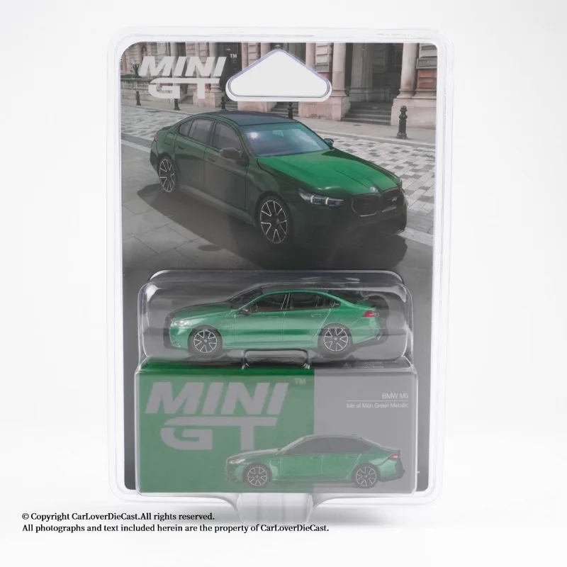 Фото MINIGT1:64 BMW M5 G90 IsIe зеленого цвета #   Модель автомобиля из сплава 1086, имитационная настольная декорация, коллекционные предметы для взрослых, игрушки для мужчин. №4