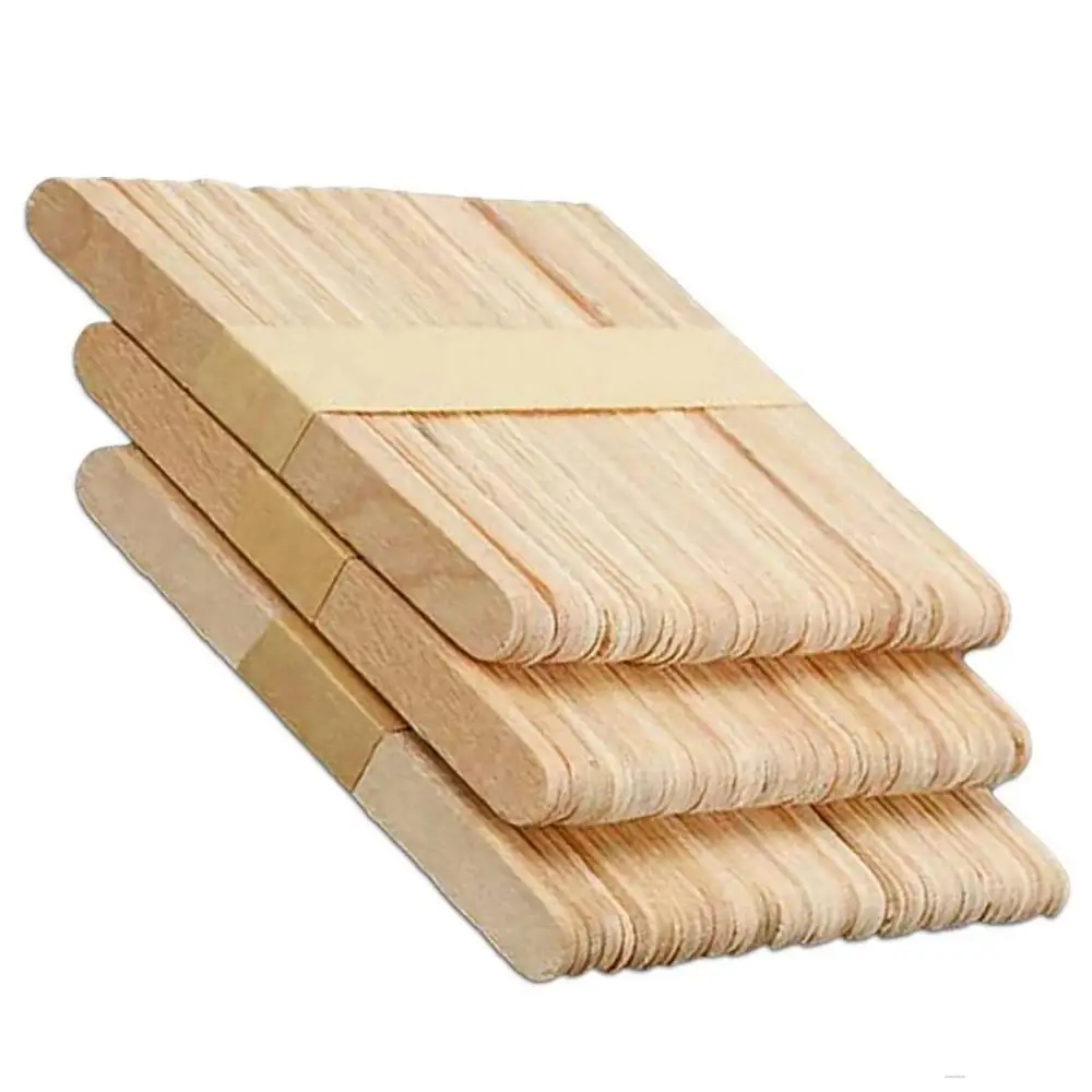 

50Pcs/Lot Craft Ice Cream Sticks Wooden Pop Popsicle Sticks Natural Wood Cake Tools kids Handwork